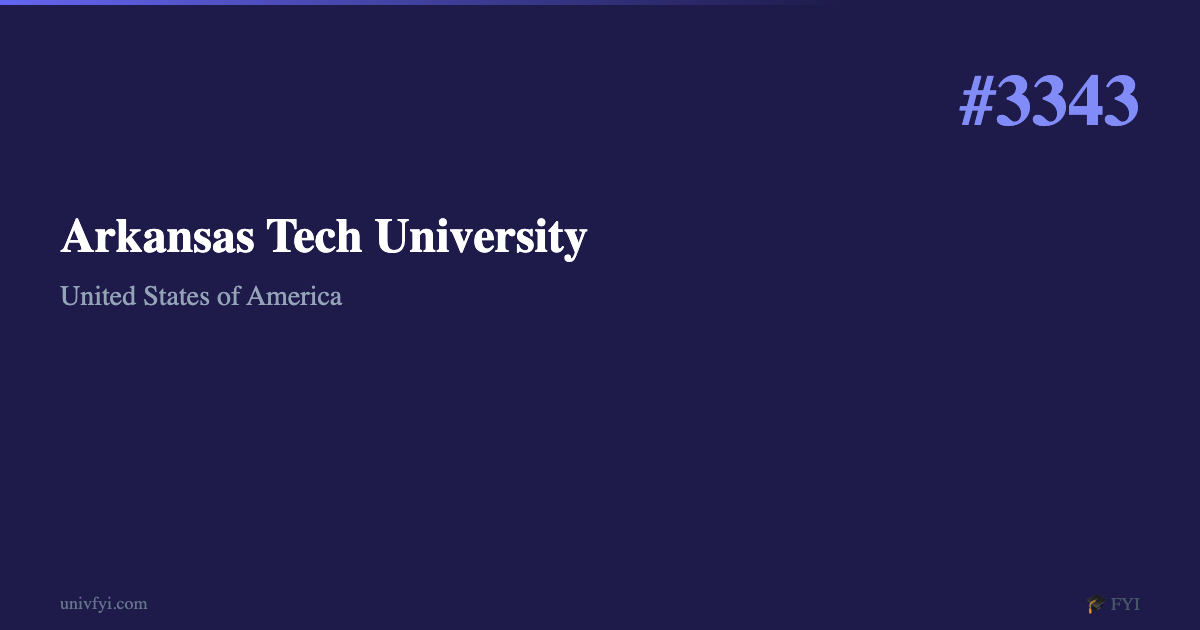 Arkansas Tech University — University Profile — UnivFYI