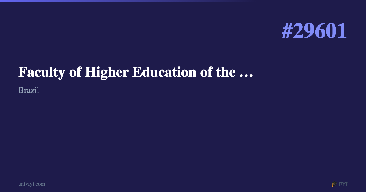 Faculty of Higher Education of the Amazon Reunida FESAR — University ...