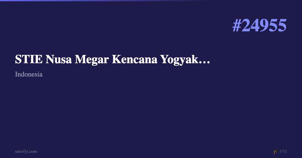 Megar STIE Nusa Megar Kencana Yogyakarta College of Economics — University ...