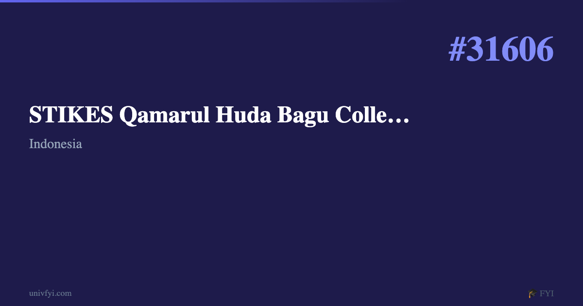 STIKES Qamarul Huda Bagu College of Health Sciences, Central Lombok ...